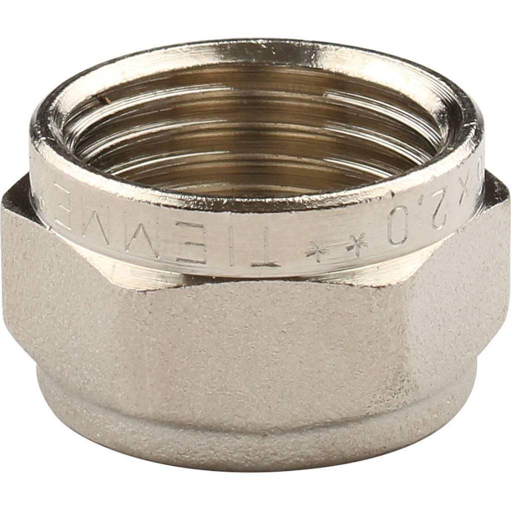 Муфта TIEMME с наружной резьбой (16х2.0х3/4) для металлопластиковых труб винтовой, 1600031