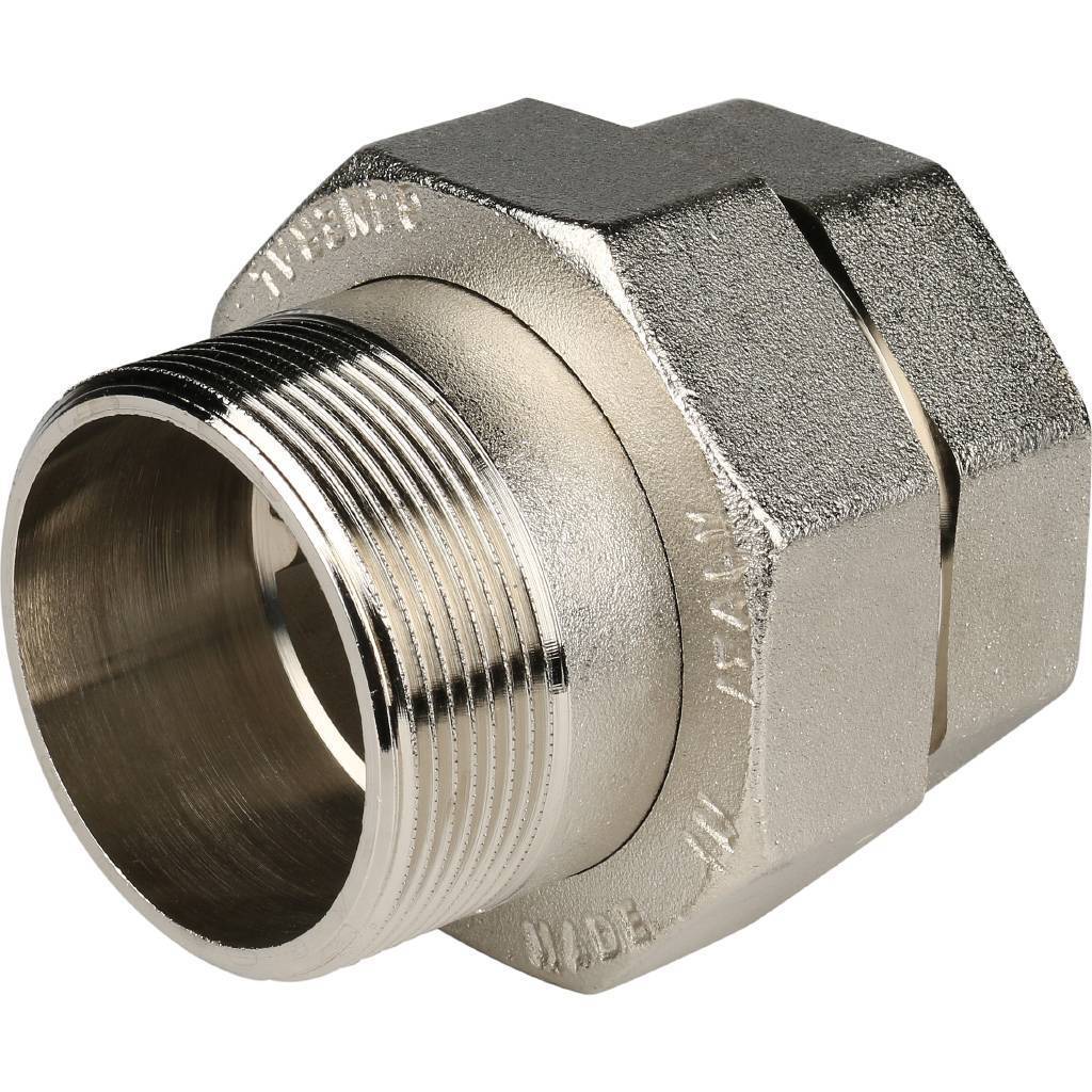 Разъемное соединение STOUT американка ВН никелированное, уплотнение под гайкой 2 o-ring кольцо, SFT-0041-000002