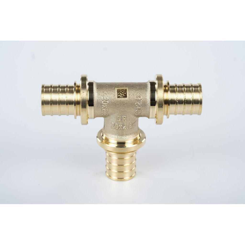 Тройник РЕХАУ равнопроходный 20-20-20 MX для труб из сшитого полиэтилена аксиальный