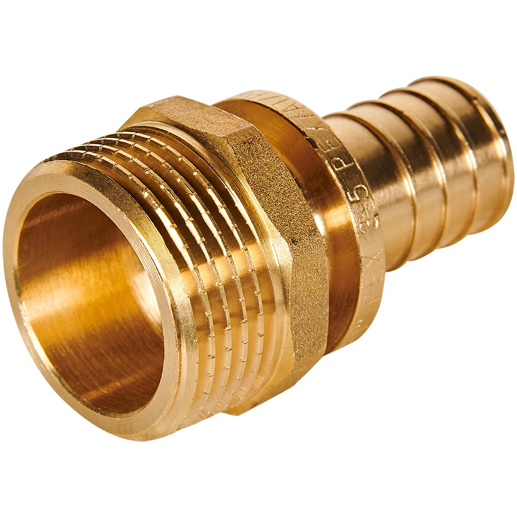 Переходник с наружной резьбой ROMMER 25xG 1 для труб из сшитого полиэтилена аксиальный, RFA-0001-002510