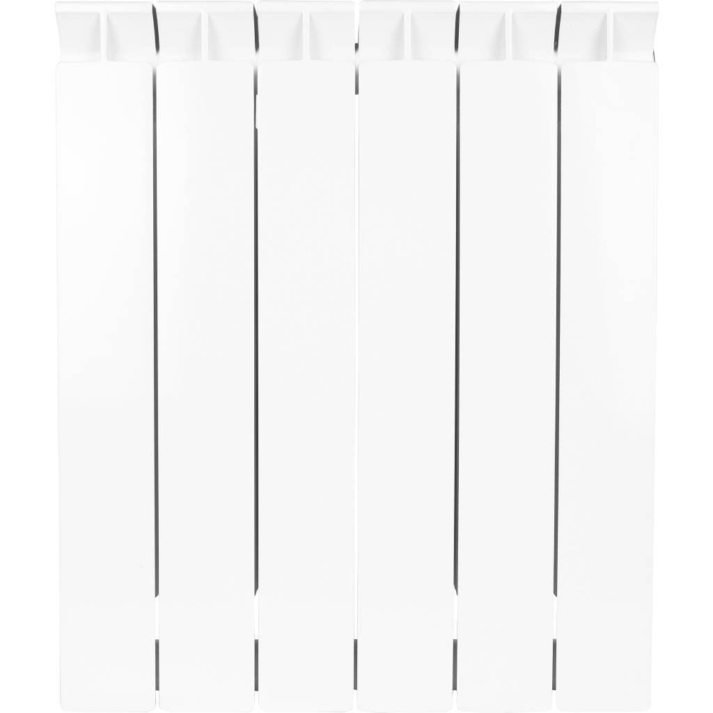 Радиатор биметаллический STOUT STYLE 500 6 секций боковое подключение (белый RAL 9010), SRB-0110-050006