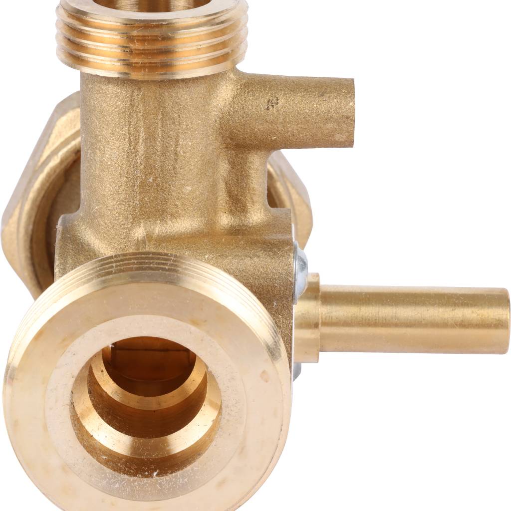 Трехходовой смесительный клапан с байпасом, соединение для насоса и коллектора BARBERI G1 1/2M. KV 6, 41D040000C