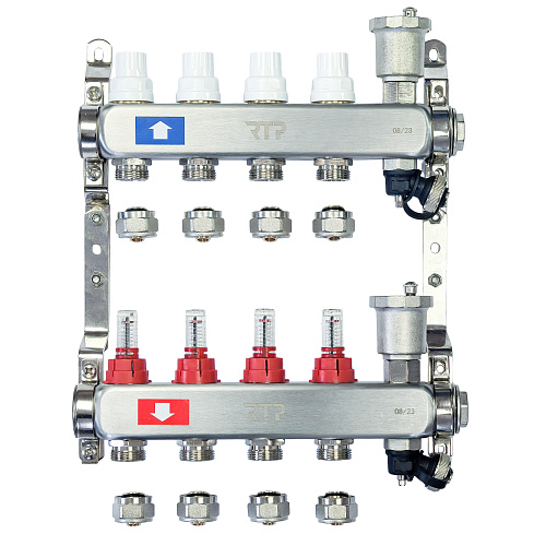 Соединитель евроконус аксиальный, латунь,16х2,0х3/4, желтый, RTP