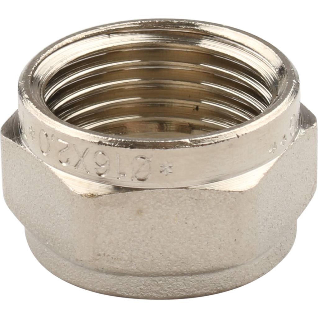 Угольник TIEMME с наружной резьбой (16х2.0х3/4) для металлопластиковых труб винтовой, 1600066