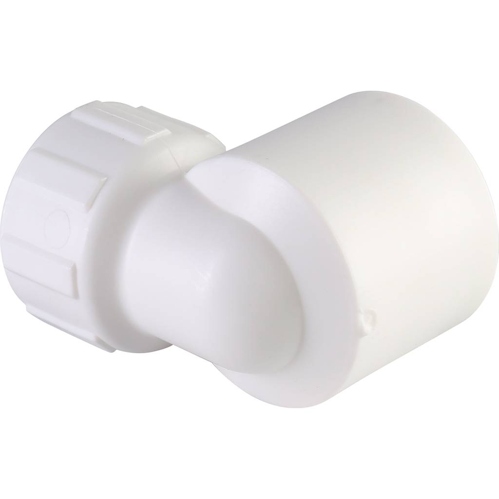 Угольник Политэк 32x3/4 с внутренней резьбой для полипропиленовых труб под сварку (цвет белый), 9400003234