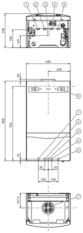 Котел газовый настенный/ одноконтурный/ турбированный Vaillant turboTEC plus VU 322/5-5, 0010020413