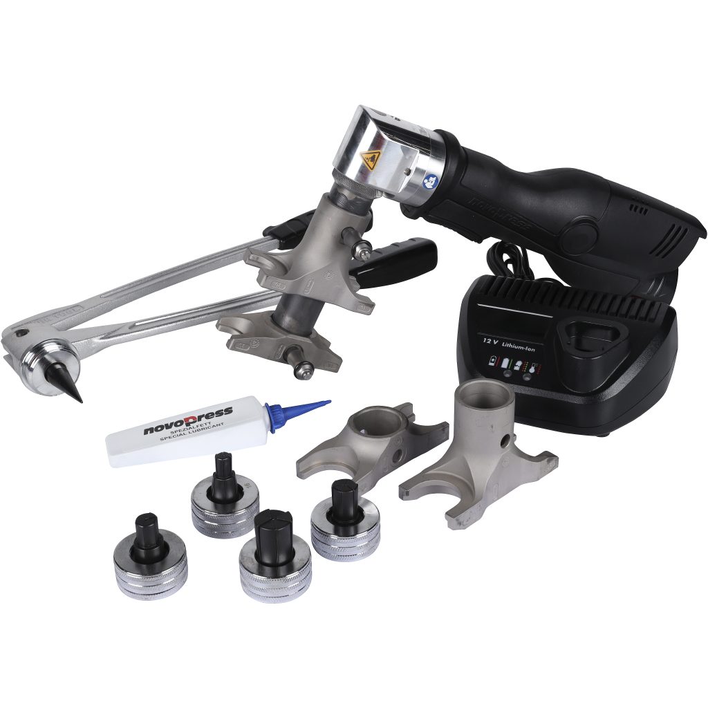 Набор аксиального инструмента Novopress AAP102, ручной экспандер, тиски и расширители 16-32, чемодан (для системы STOUT PE-Xa с латунными фитингами)