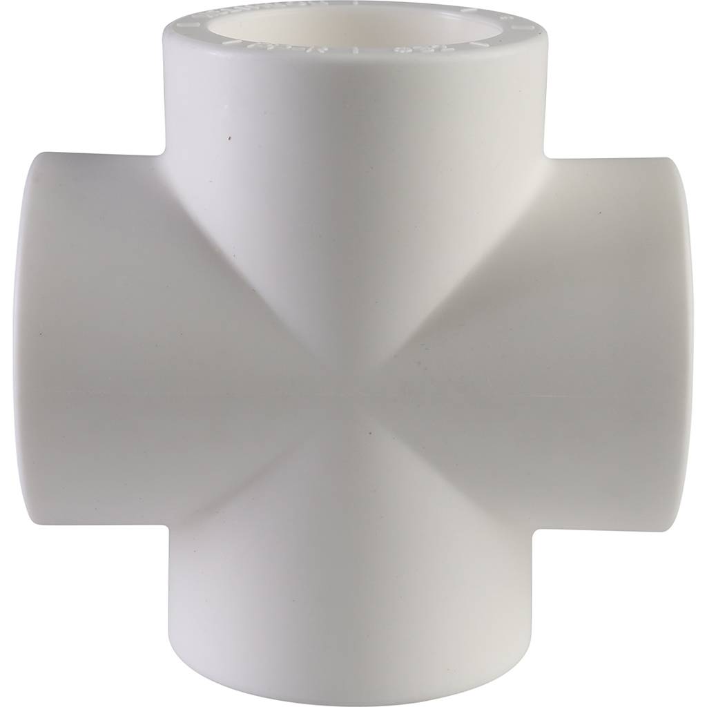 Крестовина Политэк d=32 для полипропиленовых труб под сварку (цвет белый), 9000003232