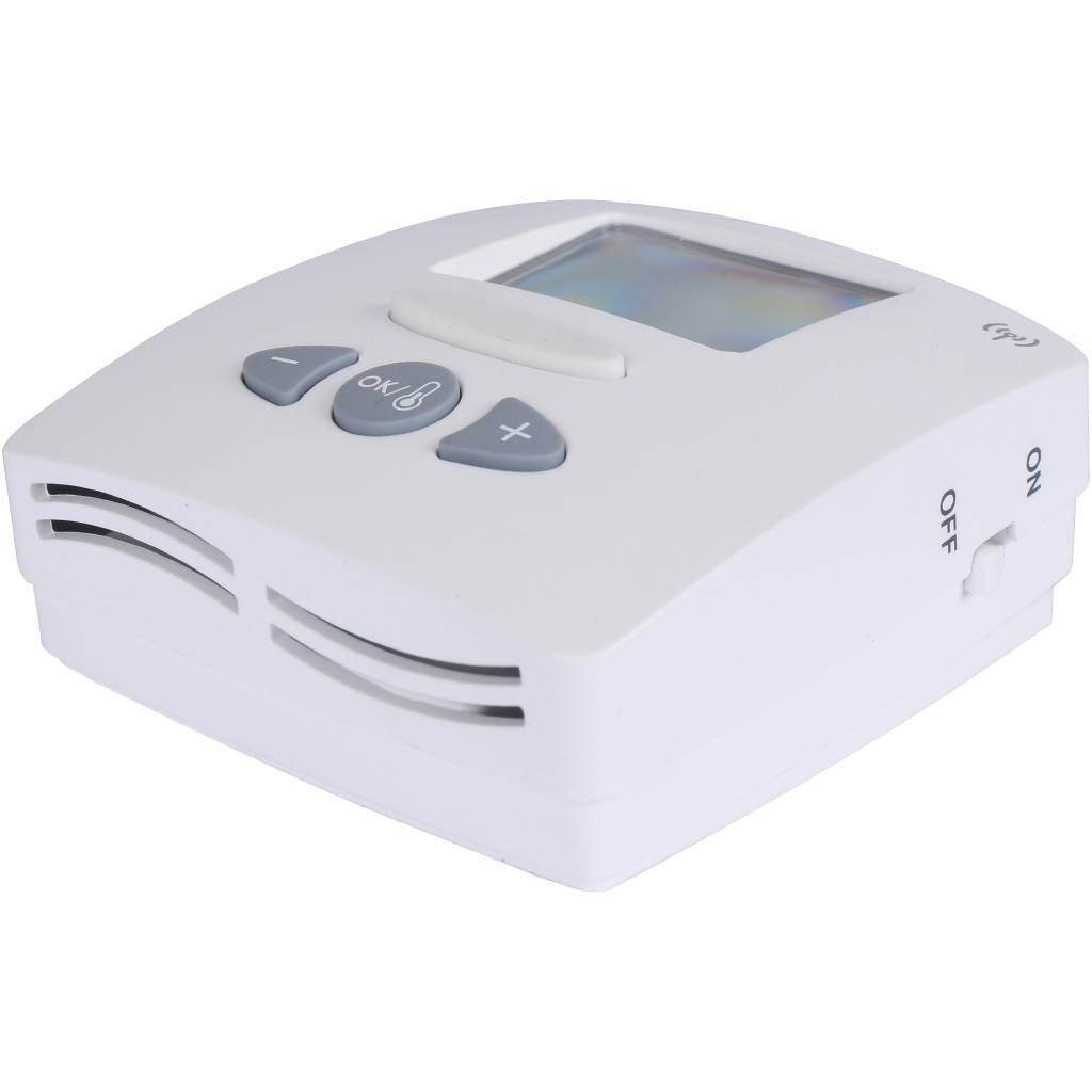 Радиотермостат комнатный электронный Watts WFHT-20433 ( на батарейках с ж/к дисплеем), 10021132