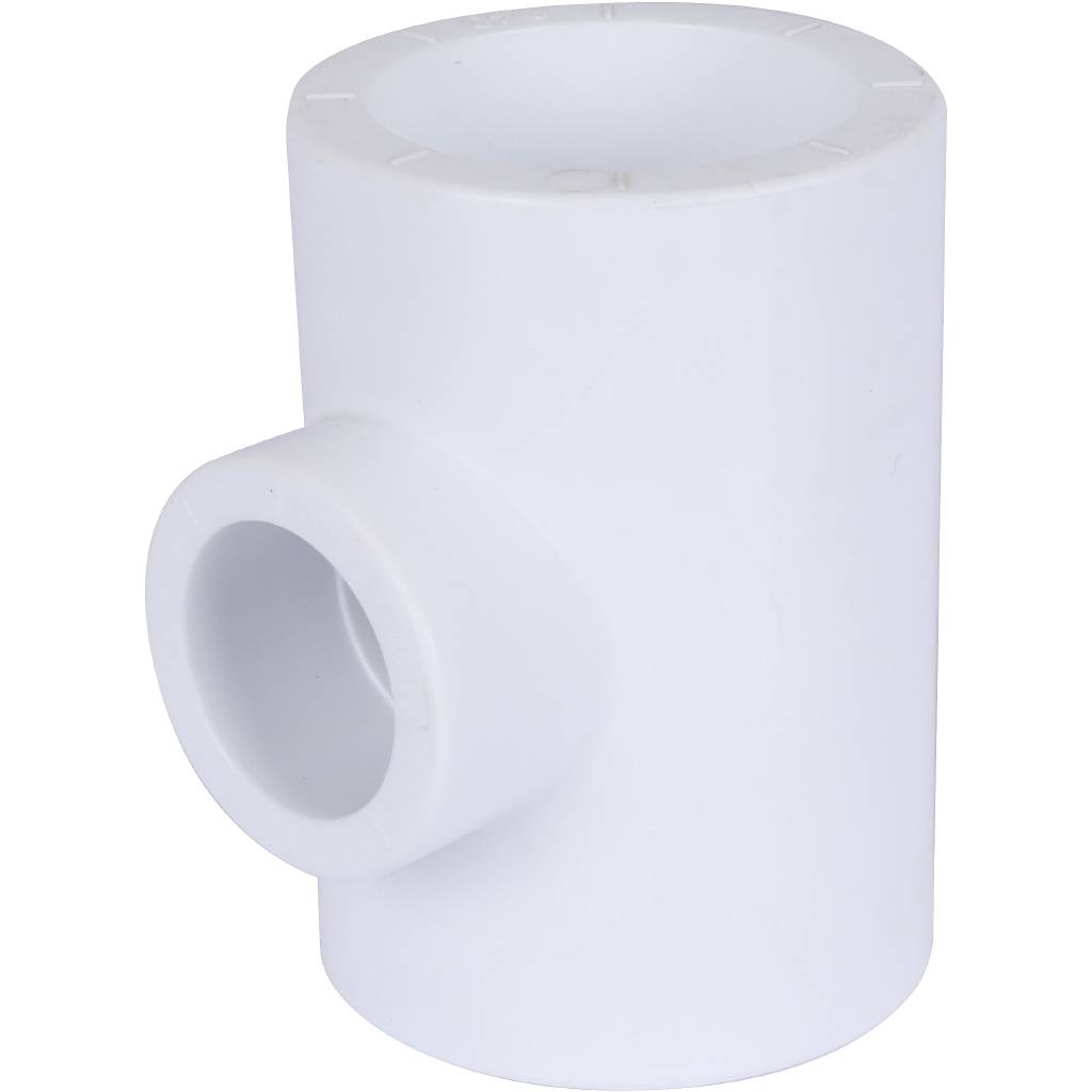 Тройник переходной Политэк 40х25х40 для полипропиленовых труб под сварку (цвет белый), 9300402540