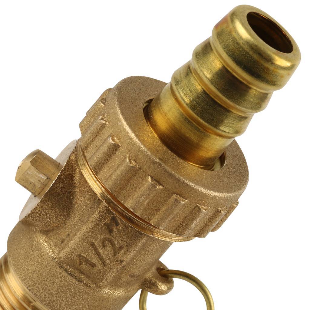 Кран латунный Itap 139 1/2 со штуцером и заглушкой, 40909