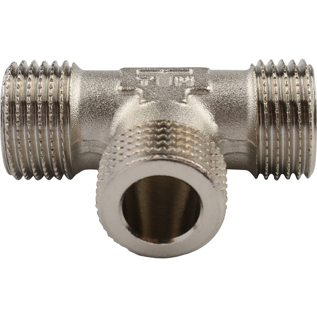 Тройник TIEMME НН никелированный 1/2 для стальных труб резьбовой, 1500233