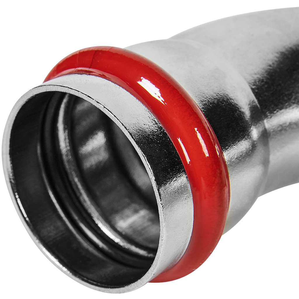 Угольник ROMMER однораструбный 90° ВПр-НПр 35 из нержавеющей стали прессовой