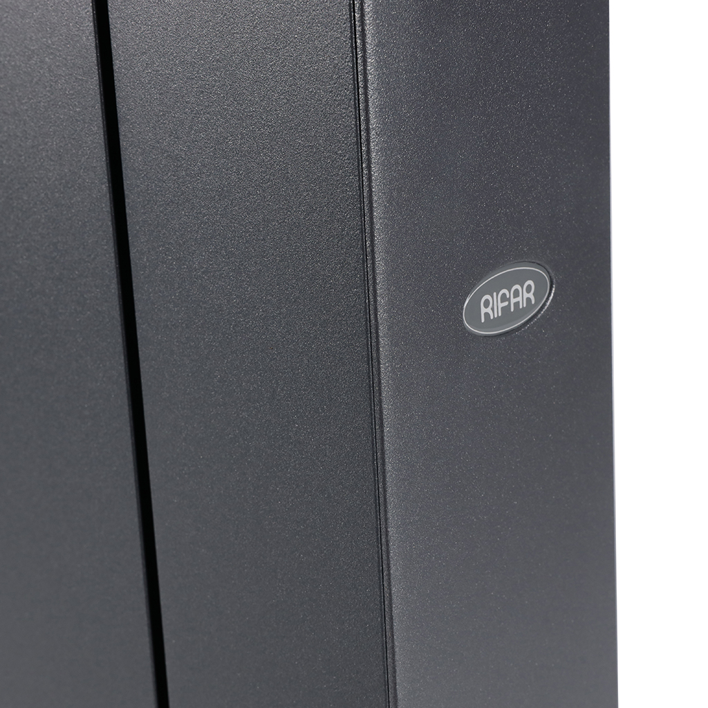 Радиатор биметаллический RIFAR SUPReMO VENTIL 500 SVR 8 секций нижнее правое подключение (Цвет ТИТАН), 4RS50.VR-8-TI