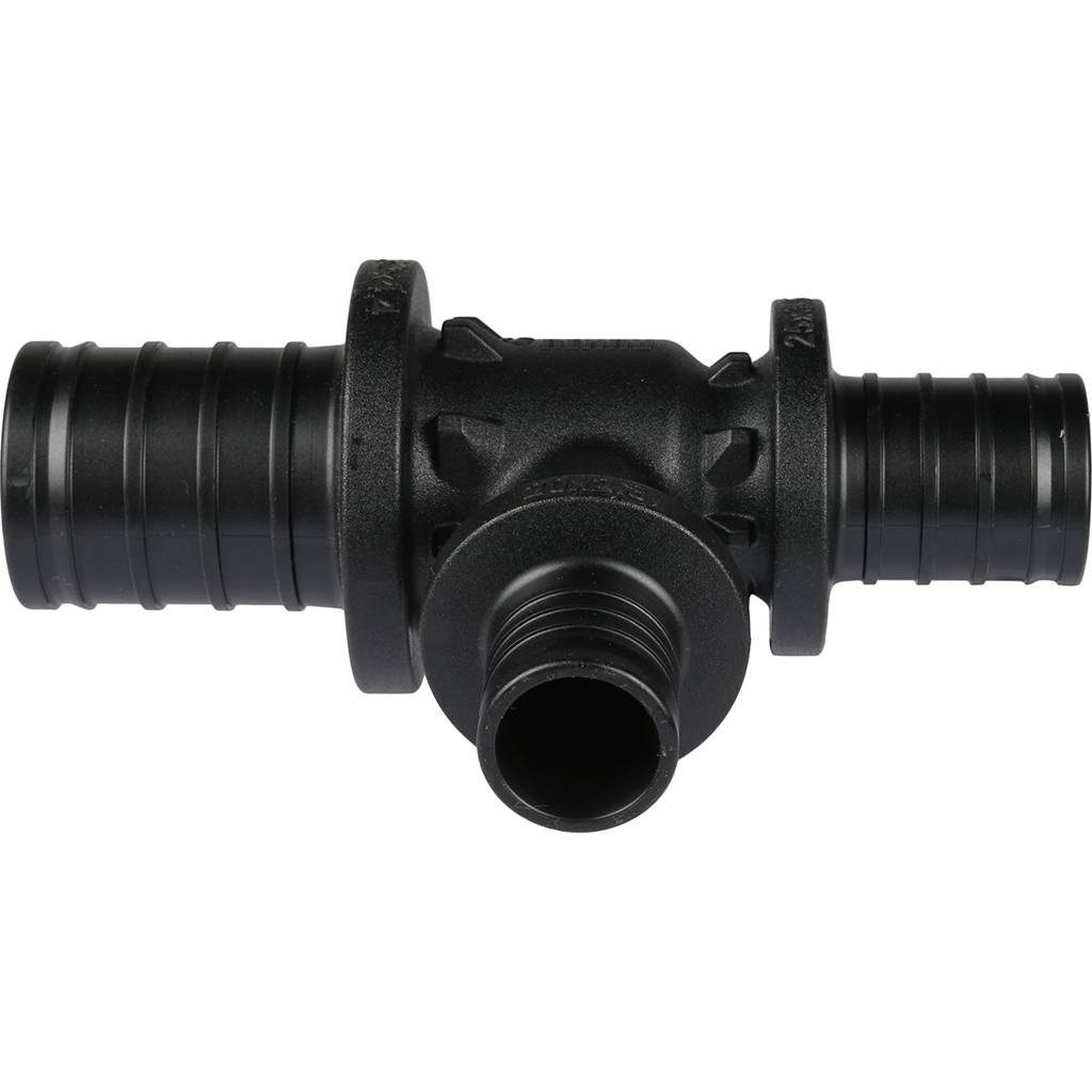 Тройник РЕХАУ RAUTITAN с уменьшенным боковым и торцевым проходом 32-20-25 PX для труб из сшитого полиэтилена аксиальный, 11600871001