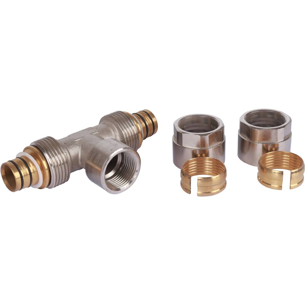 Тройник с внутр.резьбой Prandelli Multyrama (26х3,0х3/4) для металлопластиковых труб винтовой, 103.08.12.6