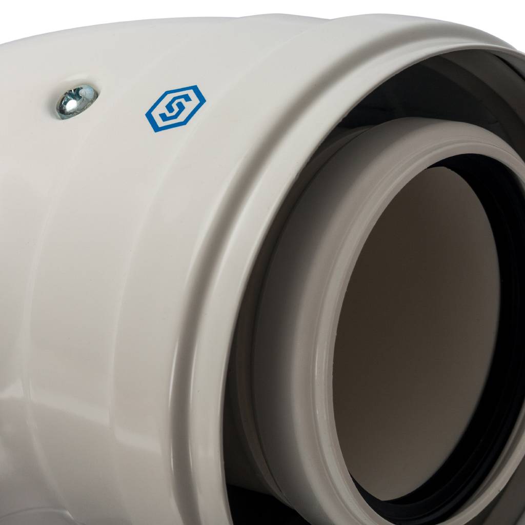 *SCA-8610-210090 STOUT Элемент дымохода конденсац. колено 90°/ адаптер 90° DN60/100 м/п PP-FE (совместим. с Baxi,Viessmann), SCA-8610-210090