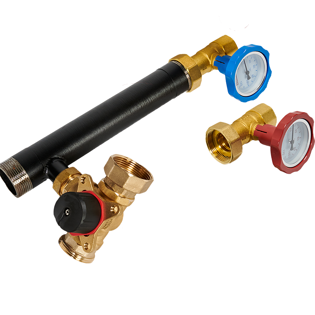 Насосная группа ROMMER с 3-х ходовым приводным смесителем 1  без насоса RDG-0003-012501