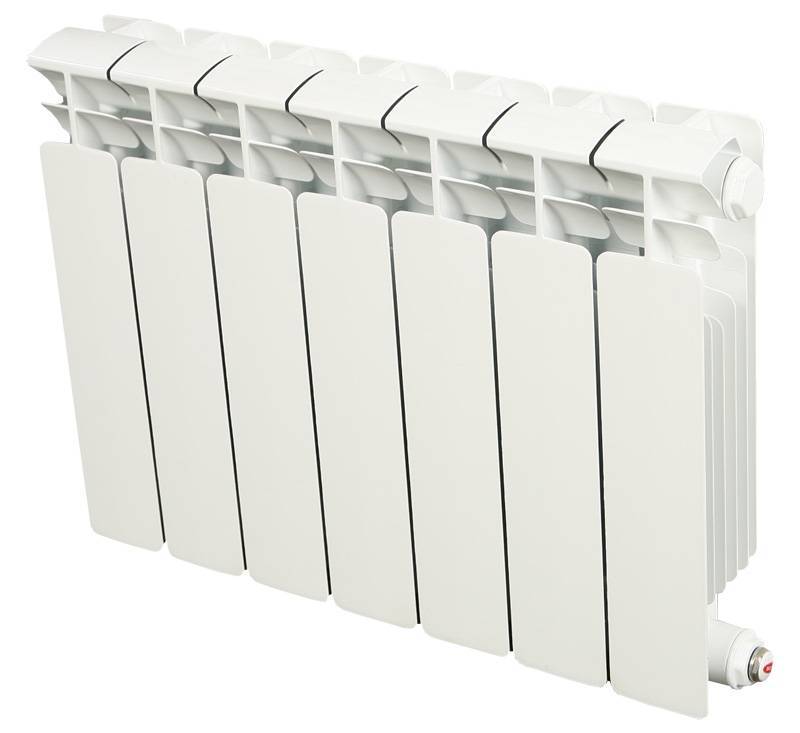 Радиатор биметаллический RIFAR BASE 350 7 секций боковое подключение (белый RAL 9016), 1RB35-7