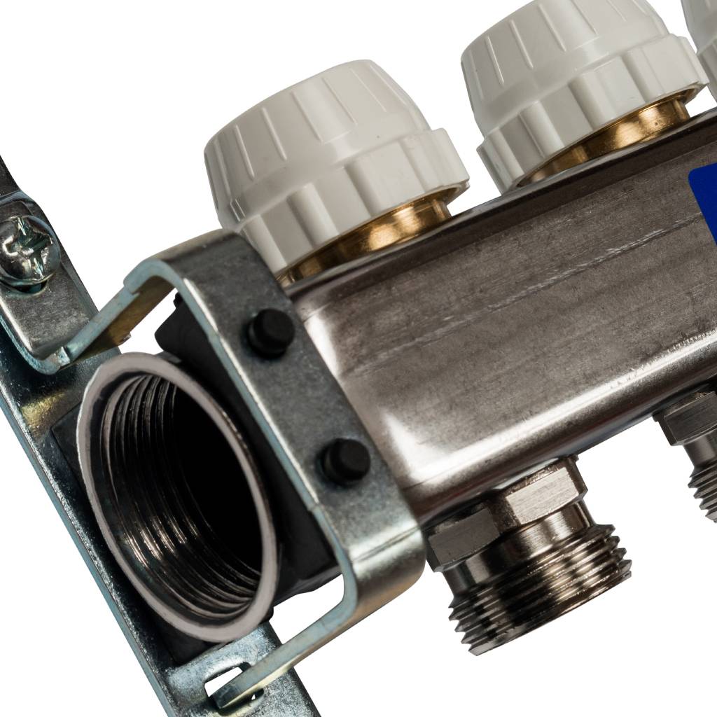 Коллектор из нержавеющей стали с расходомерами STOUT 9 выходов