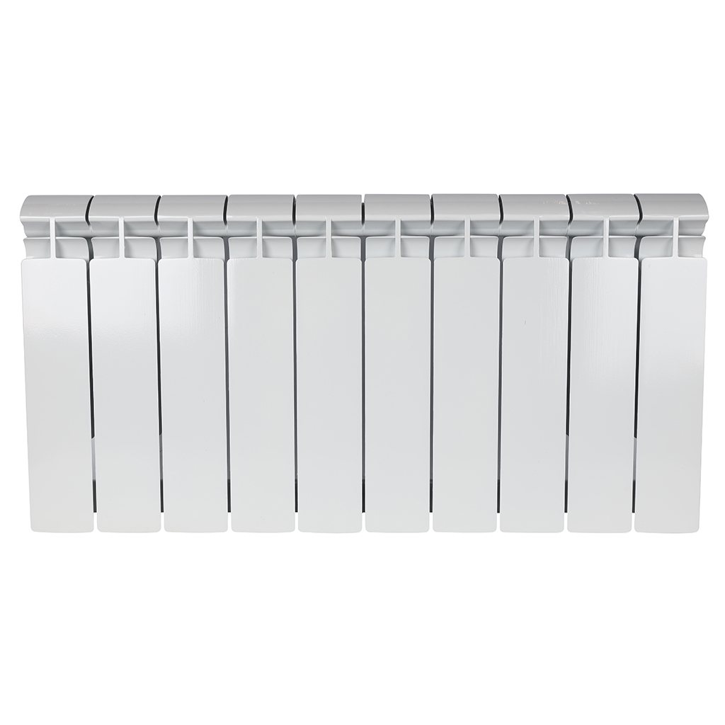 Радиатор биметаллический STOUT ALPHA 350 10 секций боковое подключение (белый RAL 9016)