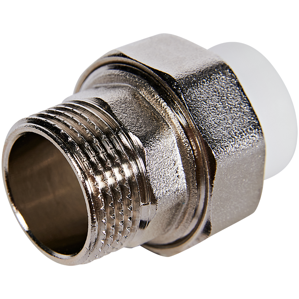 Муфта комбинированная Pro Aqua d=20-1 PP-R разъемная (американка) НР Белая