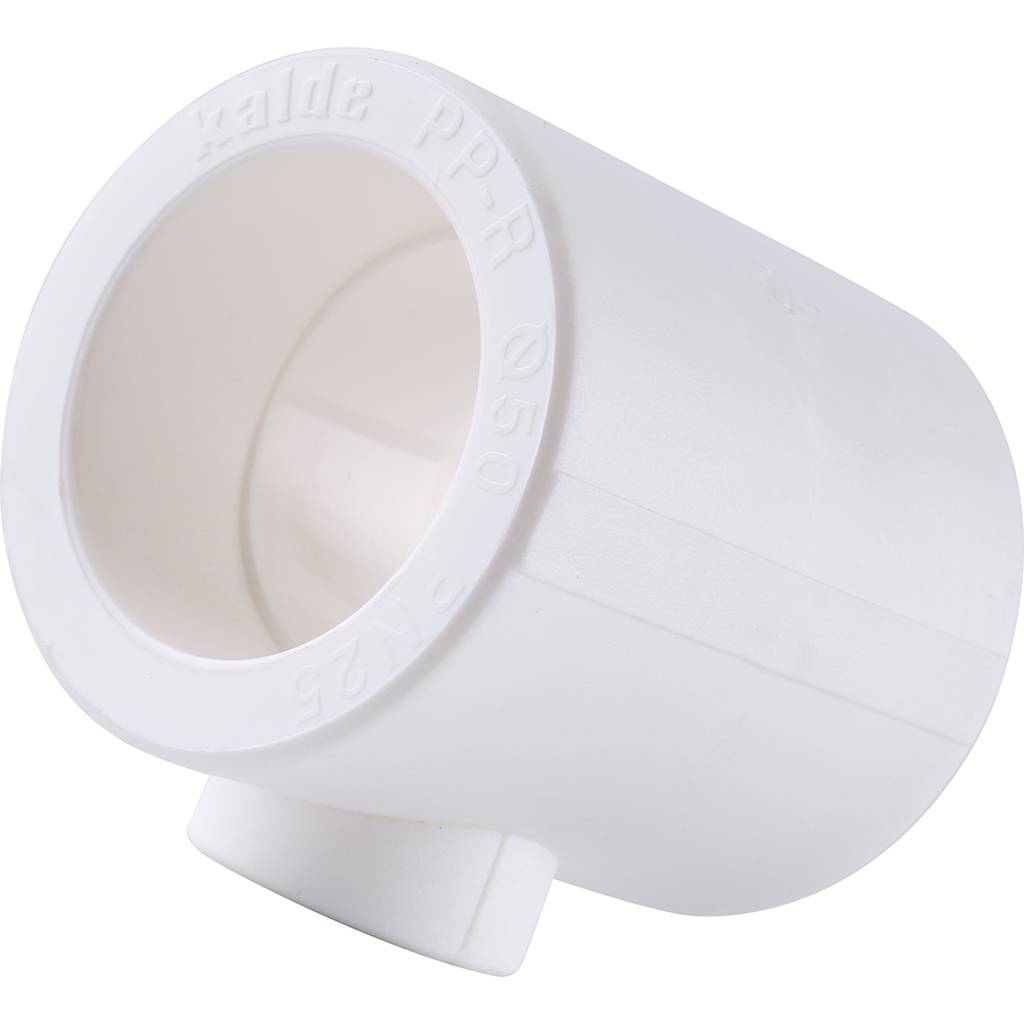 Тройник переходной Kalde 50x20x50 для полипропиленовых труб под сварку (цвет белый)