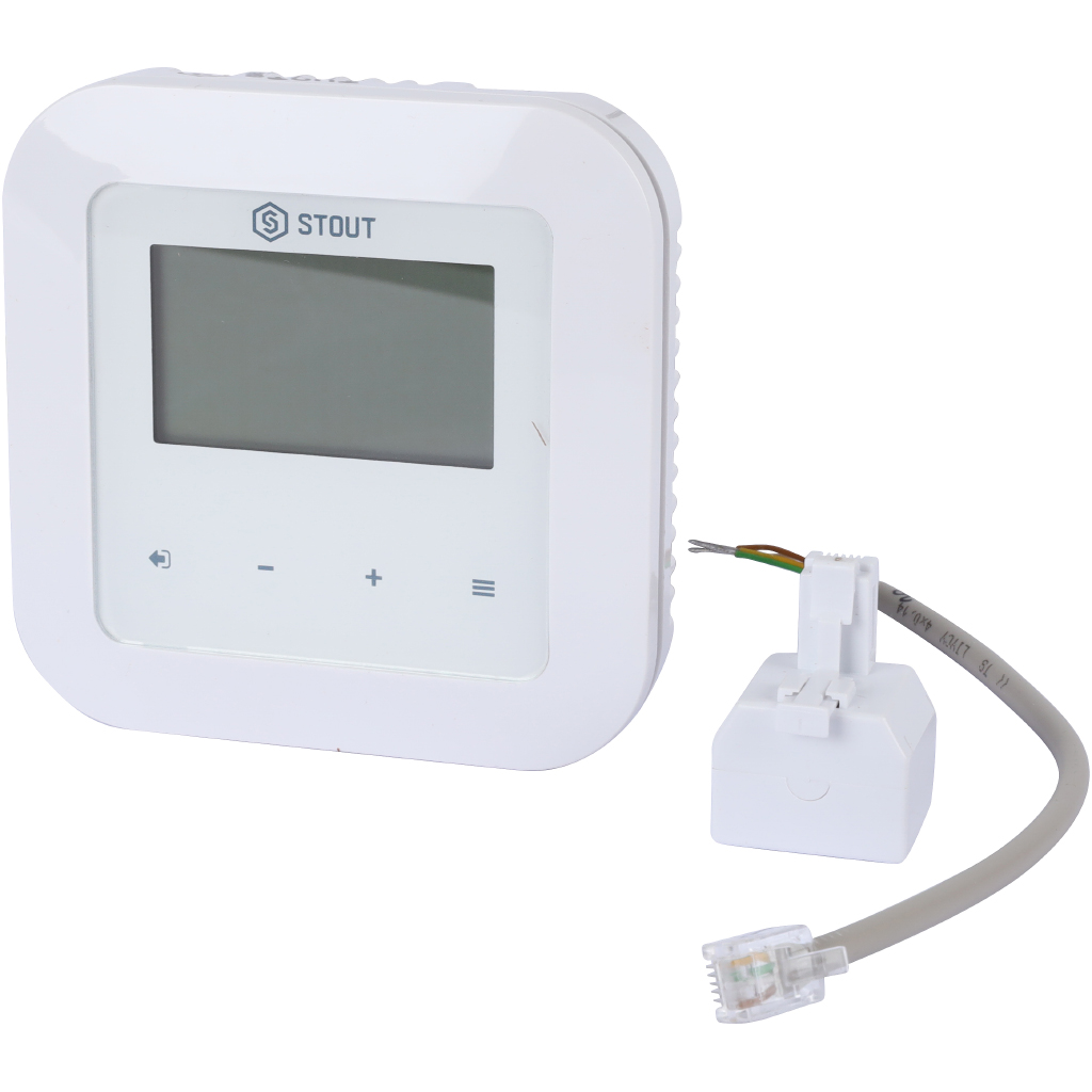 Проводной комнатный регулятор STOUT RI-1 с RS-связью, STE-0101-001007