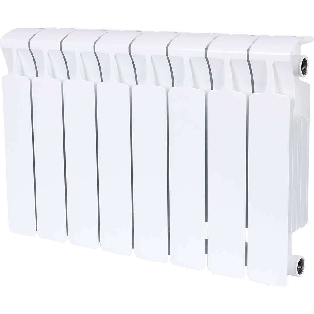 Радиатор биметаллический RIFAR MONOLIT 350 8 секций боковое подключение (белый RAL 9016), 3RM35-8