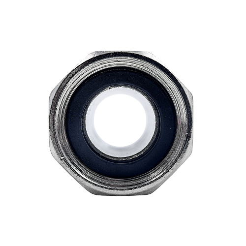 Штуцер для присоединения счетчика воды, латунь, наружная резьба 1/2 L 40, еврослот, никель, RTP