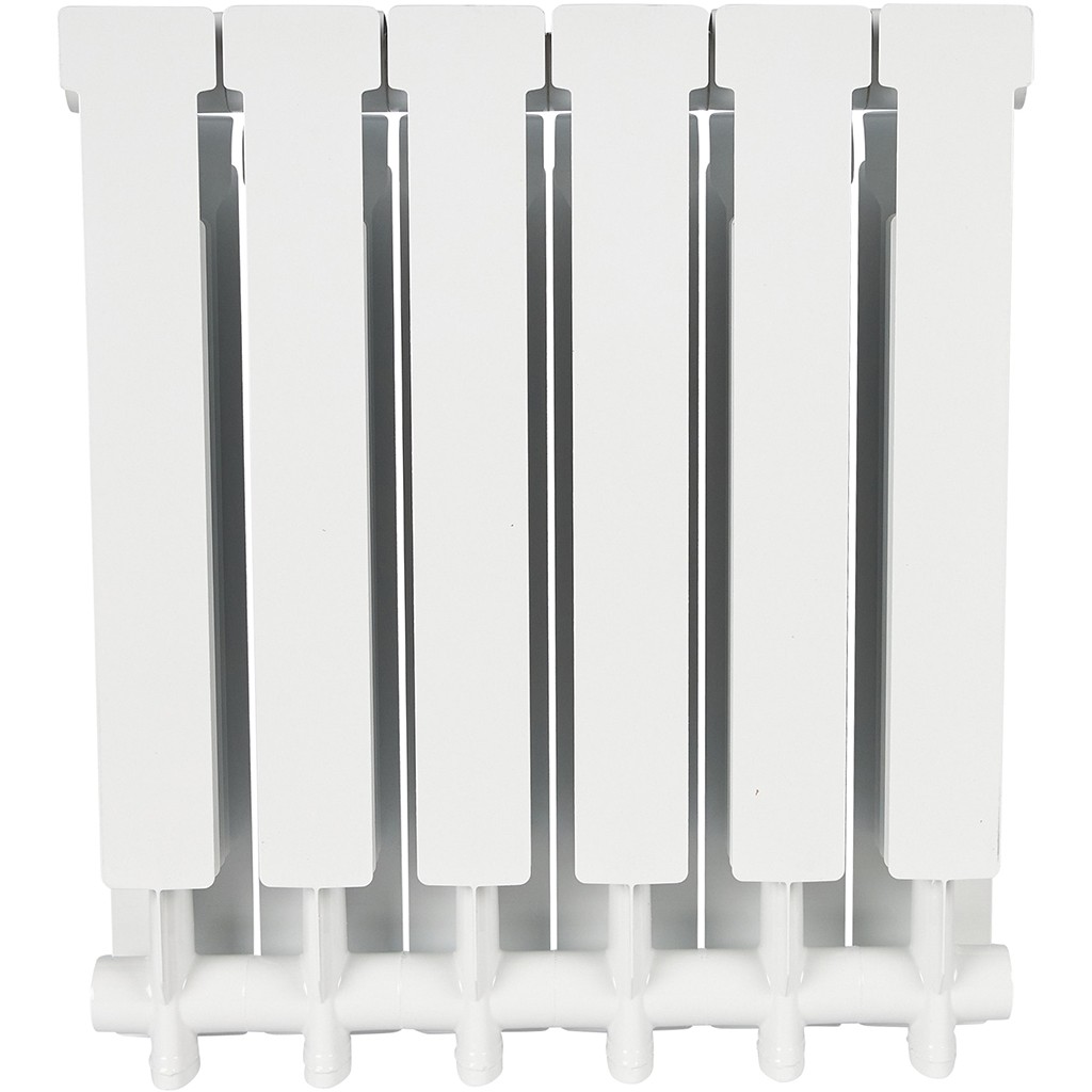 Радиатор алюминиевый STOUT ALPHA 500 6 секций боковое подключение (белый RAL 9016), SRA-2310-050006