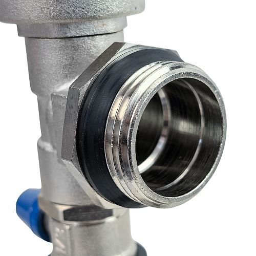 Клапан дренажный с воздухоотводчиком, латунь 1, никель, RTP