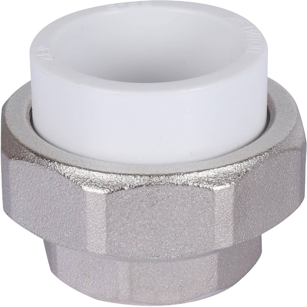 Муфта разъемная с внутренней резьбой Политэк 32х1 для полипропиленовых труб под сварку (цвет белый), 9801003201