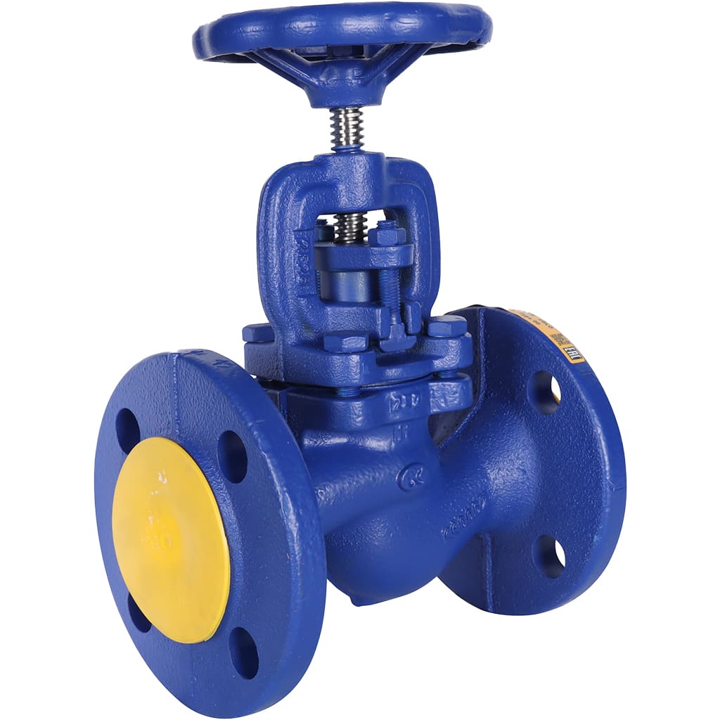 Клапан запорный ZETKAMA 215A Ду32 Ру16 фланцевый из чугуна, 215A032C00