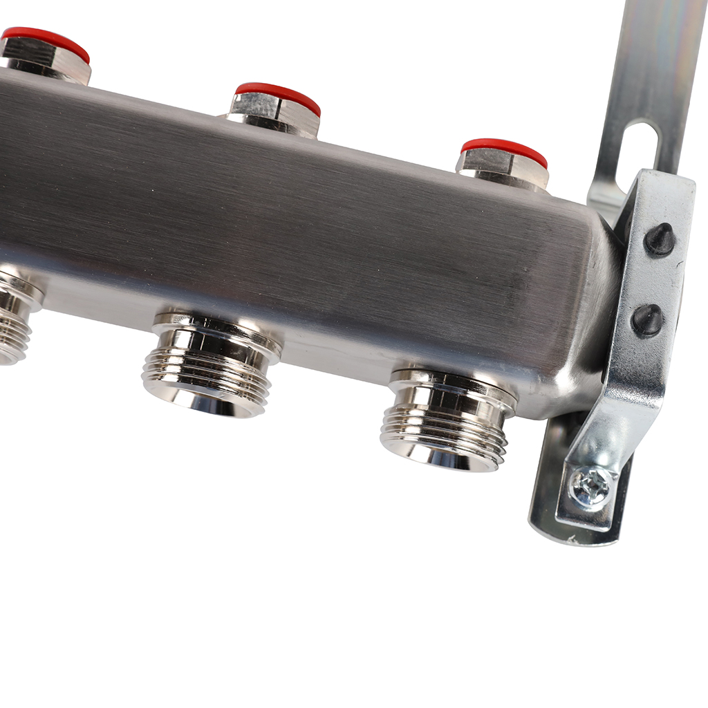 Коллектор из нержавеющей стали без расходомеров ROMMER 8 выходов, RMS-3200-000008