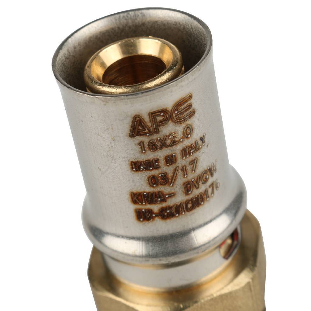 Переходник STOUT с наружной резьбой 1/2 х16 для металлопластиковых труб прессовой, SFP-0001-001216