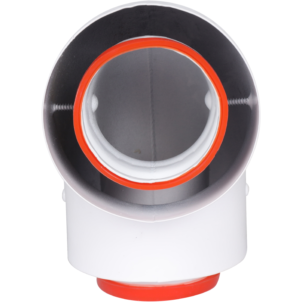 Начальный участок традиционный 90° коаксиальный ROMMER D60(м-м)/100(п-п) хомут в комплекте + втулка D60 L-50, RCA-6010-210190