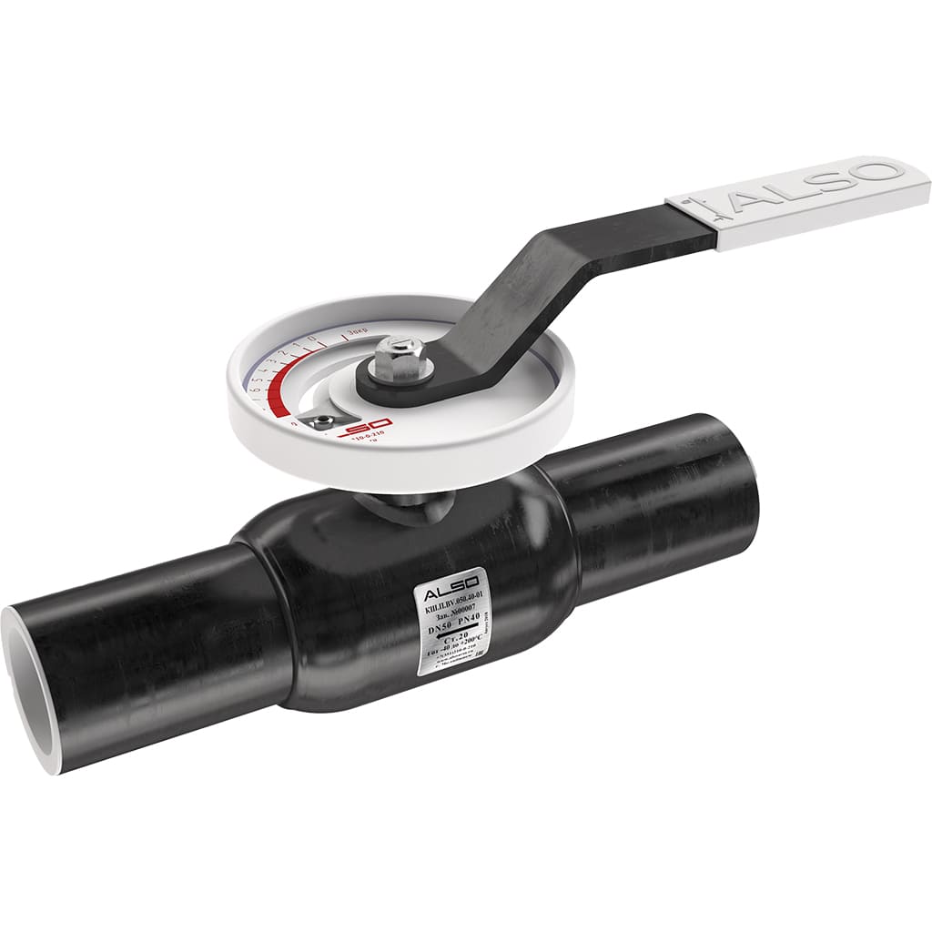 Кран шаровой ALSO КШП BV Ду 80 Ру 2,5 МПа из ст.20, КШП.BV.080.25-01