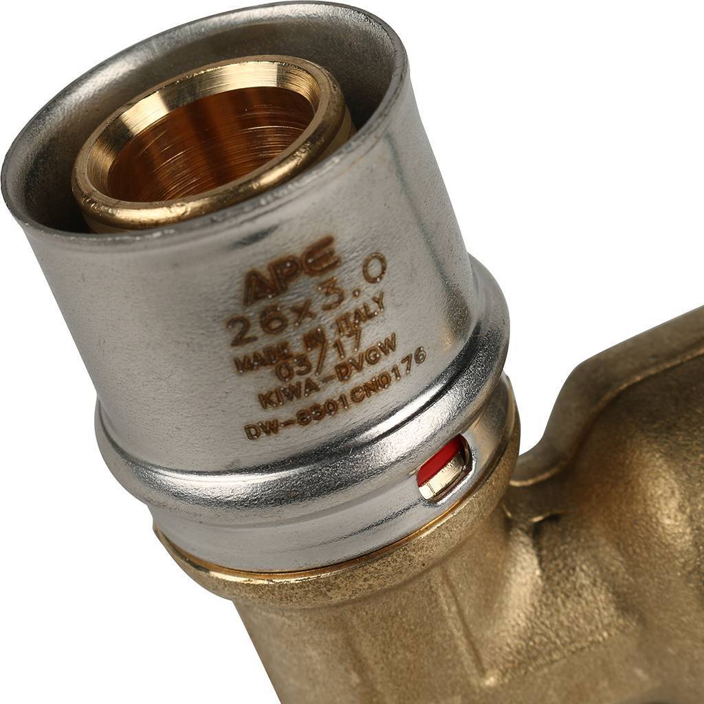 Угольник-переходник STOUT с внутренней резьбой 3/4 х26 для металлопластиковых труб прессовой, SFP-0010-003426