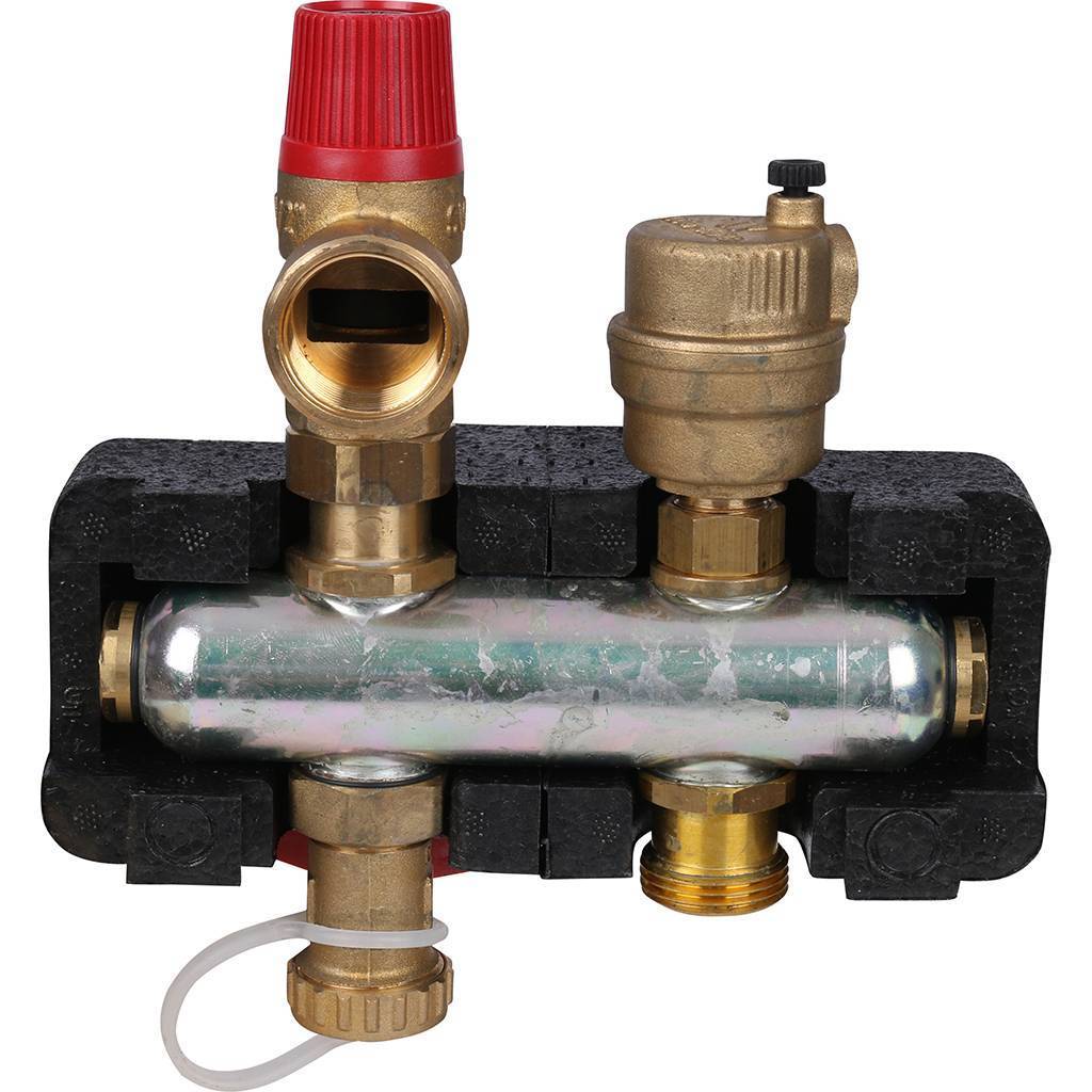 Группа безопасности 3 бара, манометр, воздухоотводчик в теплоиз. Vaillant