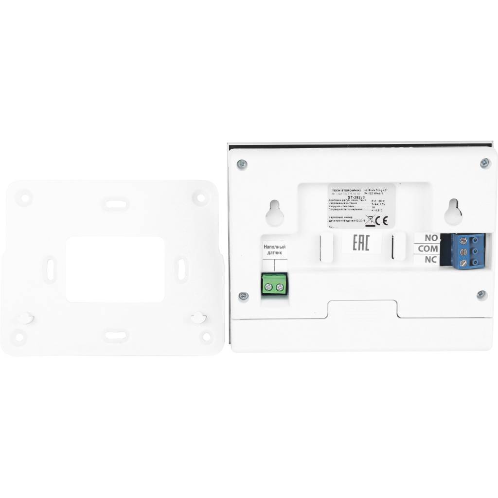 Проводной комнатный двухпозиционный терморегулятор, белый TECH ST-292 v 3