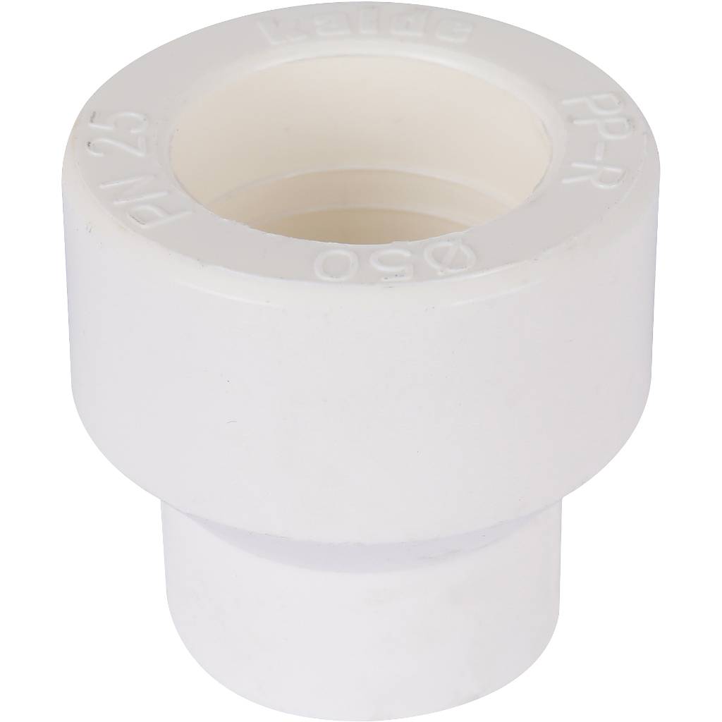 Муфта переходная Kalde 50x25 для полипропиленовых труб под сварку (цвет белый)