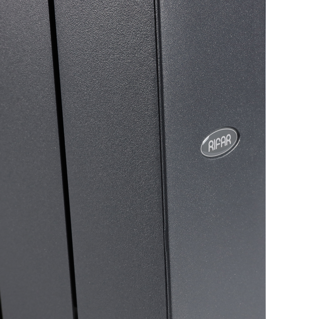 Радиатор биметаллический RIFAR SUPReMO 350 12 секций боковое подключение (Цвет ТИТАН), 4RS35-12-TI