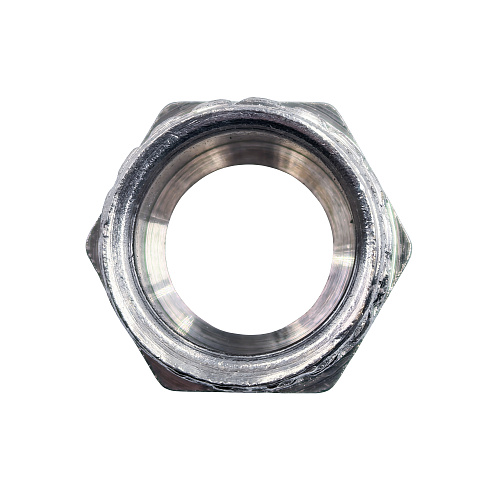 Ниппель переходной, латунь, наружная резьба 1/2х3/8, еврослот, никель, РТП