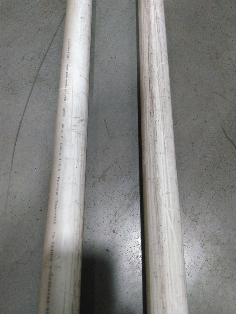 Уцененный товар (нетоварный вид): Труба полипропиленовая Политэк d=40x6,7 (PN 20)  (Длина: 4 м), 9100040067