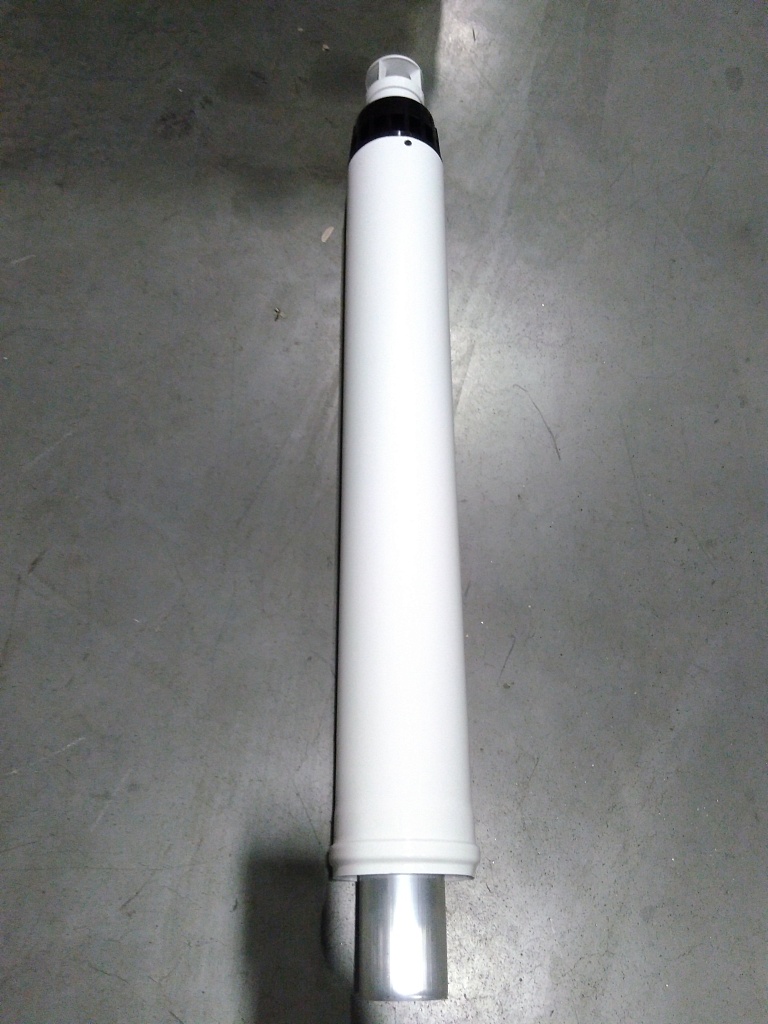 Уцененный товар (вмятина): Труба с наконечником традиц. коаксиальная ROMMER АНТИЛЁД D60(п)/100(м), L900 (рабочая длина 750мм)