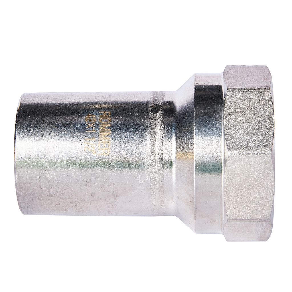 Вставка переходная НПр-ВР ROMMER 42х1 1/2 из нержавеющей стали прессовой, RSS-0023-042112