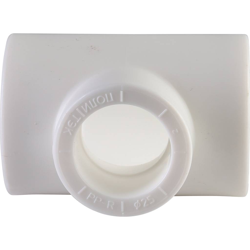 Тройник переходной Политэк 32х25х32 для полипропиленовых труб под сварку (цвет белый), 9300322532