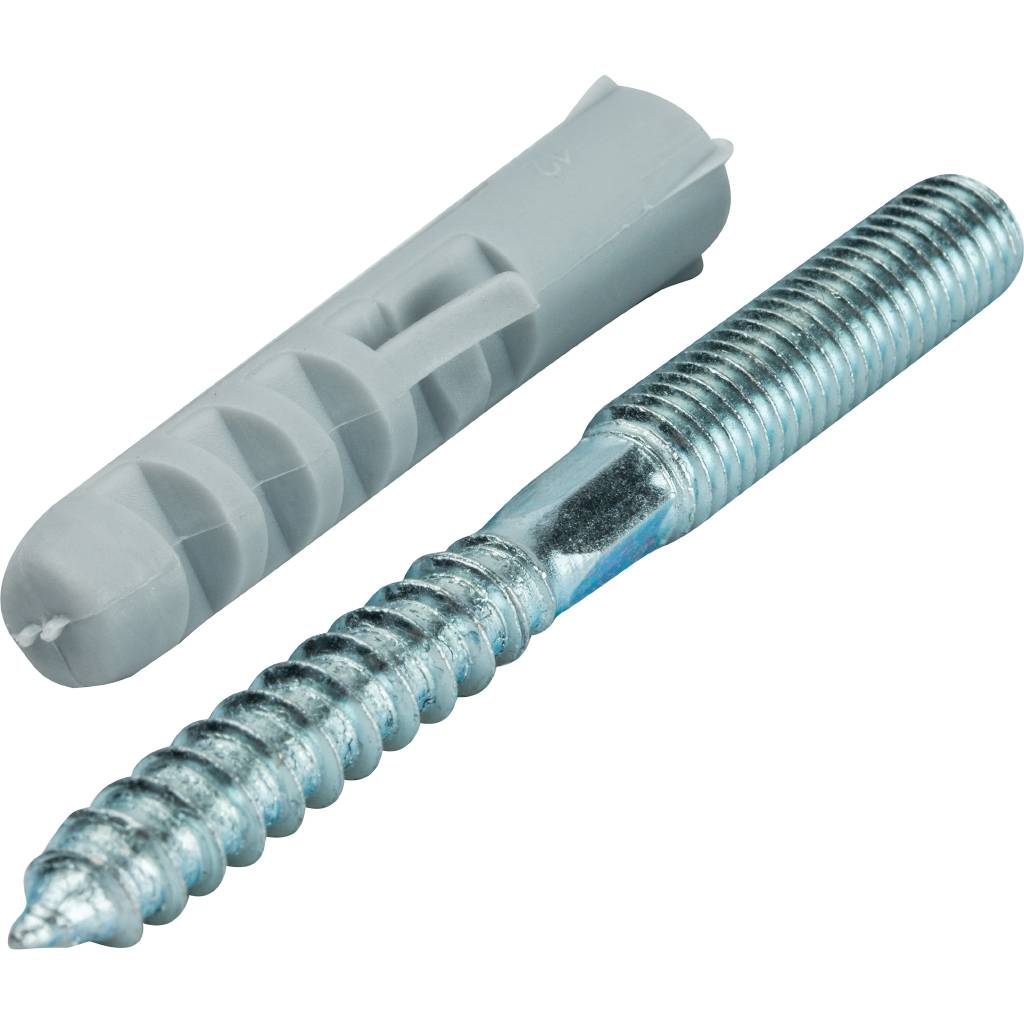 Комплект STOUT хомут+шпилька шуруп +дюбель пластиковый 3 (87-94), SAC-0020-100003