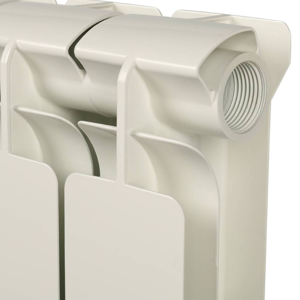 Радиатор алюминиевый STOUT Bravo 500 8 секций боковое подключение RAL9010, SRA-0110-050008